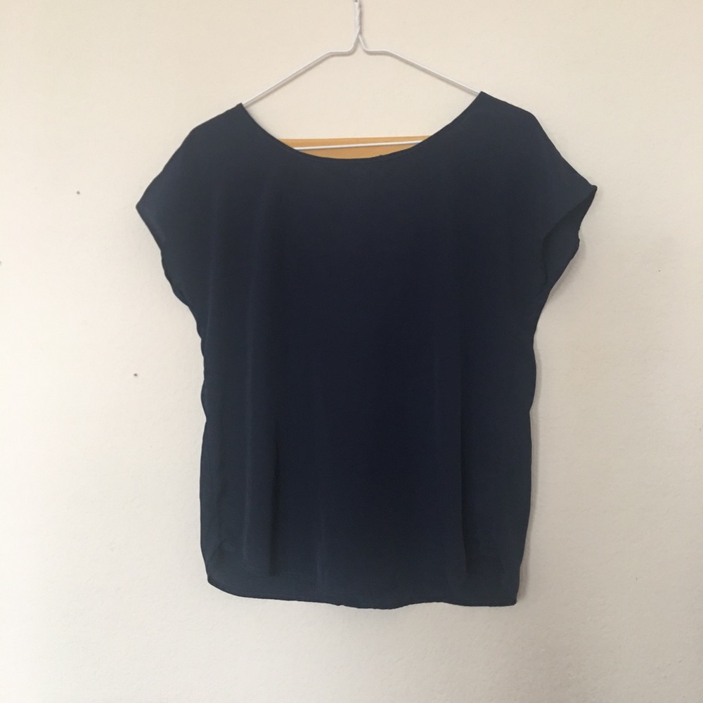 PAPAYA navy blue blouse